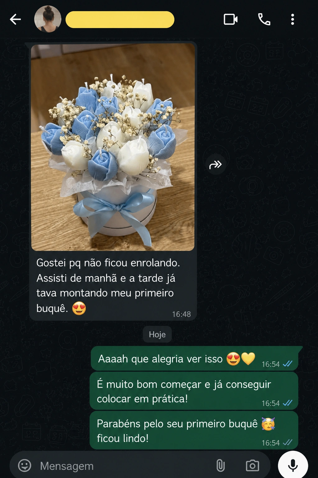 Depoimento aluna